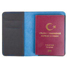 PASAPORTLUK LACİVERT DERİ